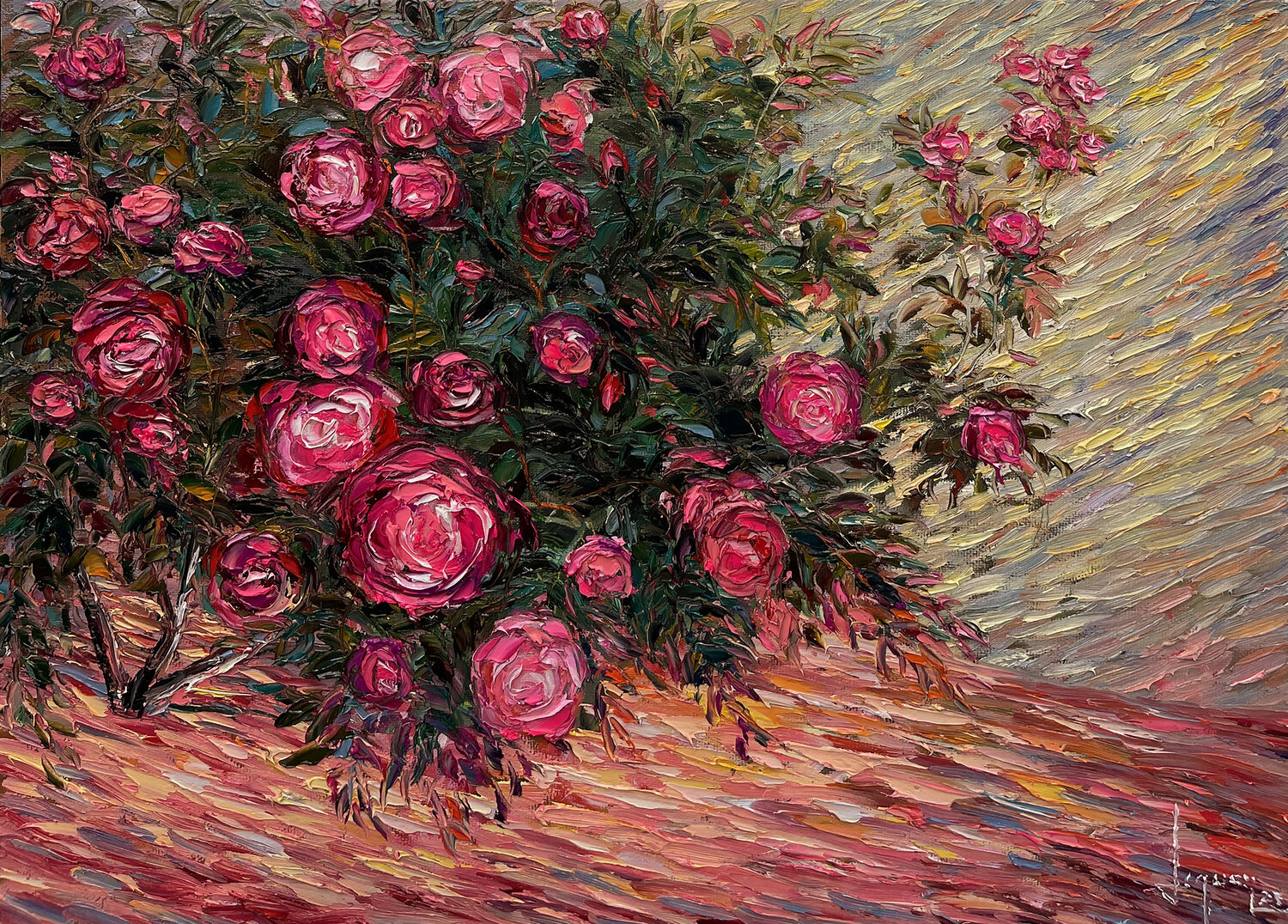Spring is late Quan Le Original painting for sale