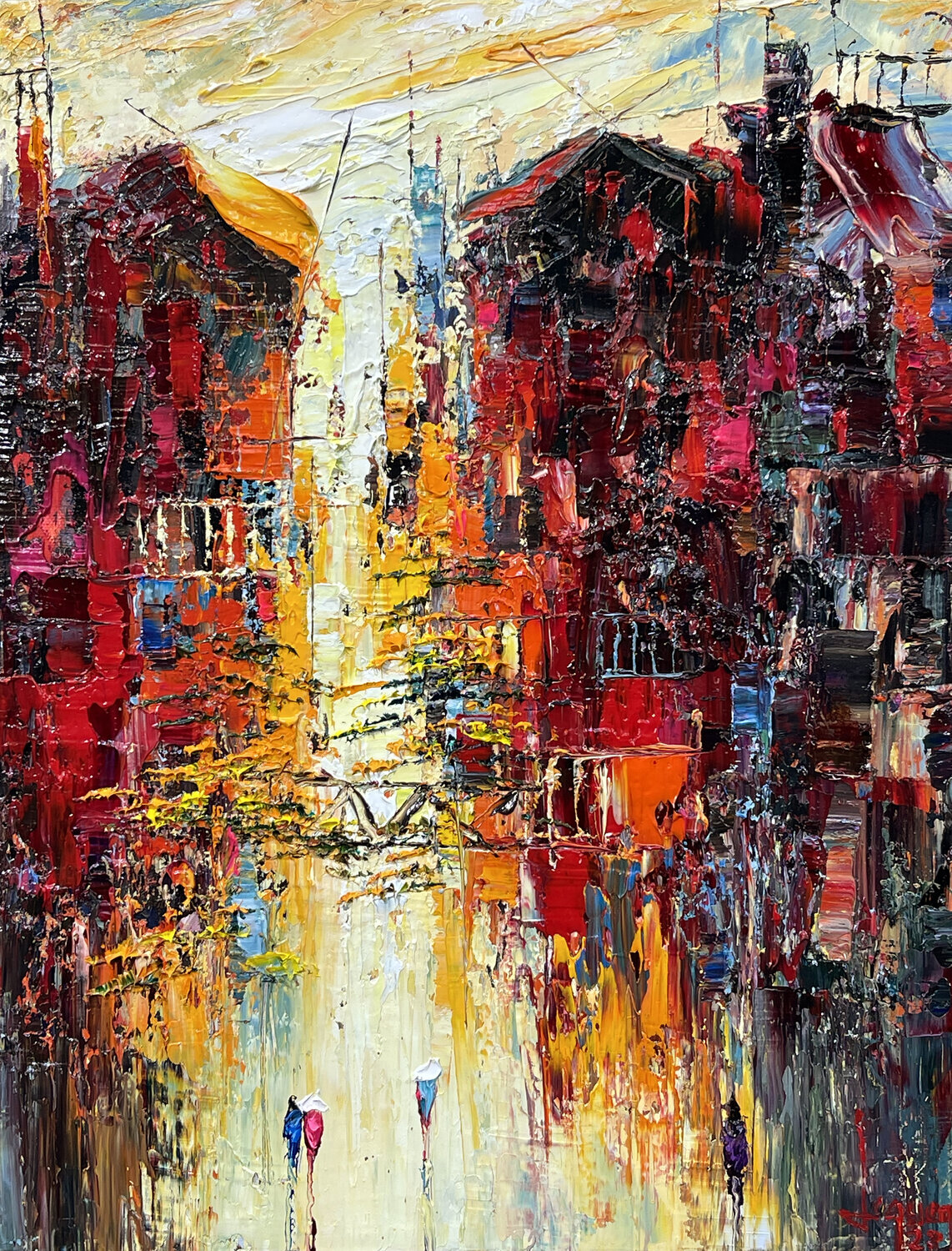 Tropical sunshine Quan Le Original painting for sale
