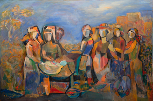 Conversation by Albert Karoyan, Painting for Sale on Select