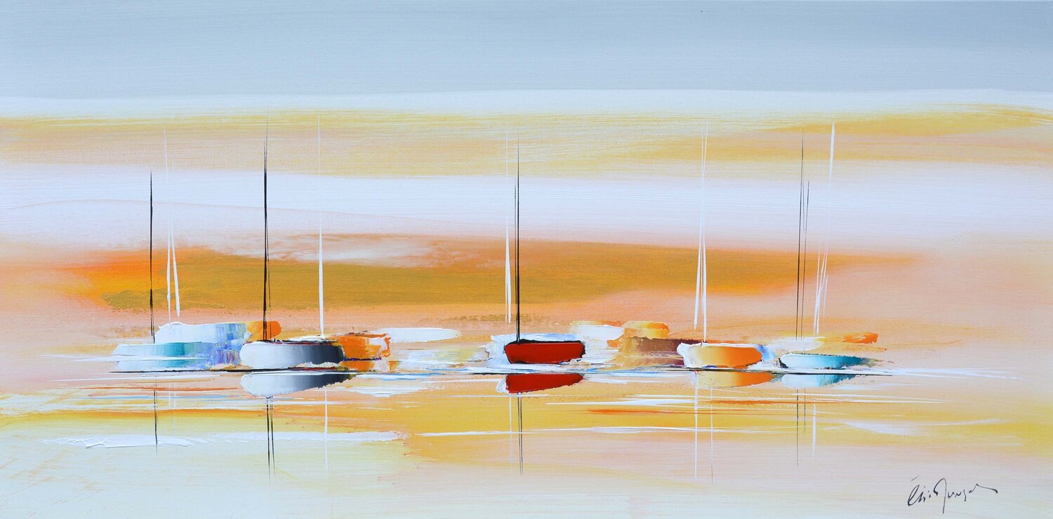 SOUS UN CIEL D'OR Eric MUNSCH Original painting for sale
