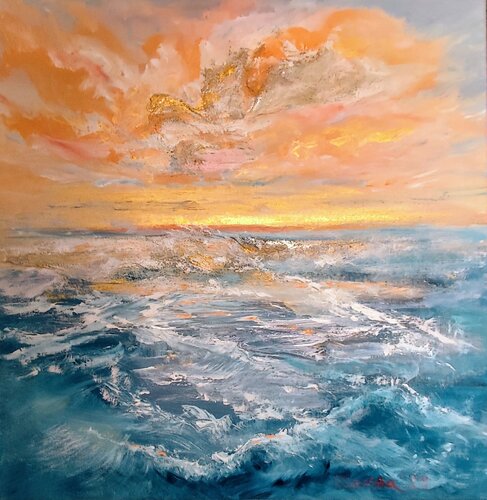 Vacances au bord de la mer by Cassia, Painting for Sale on Select