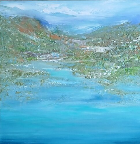 Over the lake of Luzern by Cassia, Painting for Sale on Select