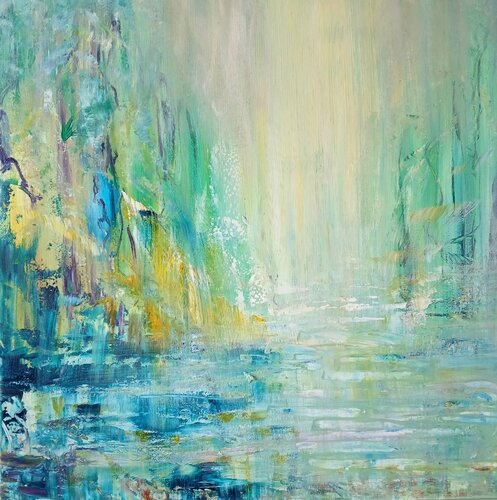 Chant des eaux luminescentes by Cassia, Painting for Sale on Select