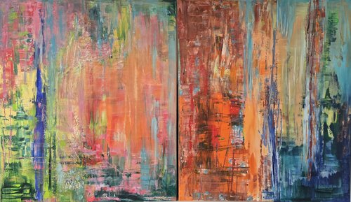 Dans les jungles, diptych by Cassia, Painting for Sale on Select