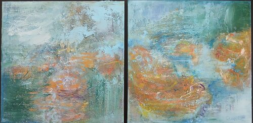 Aqua In Motion by Cassia, Painting for Sale on Select