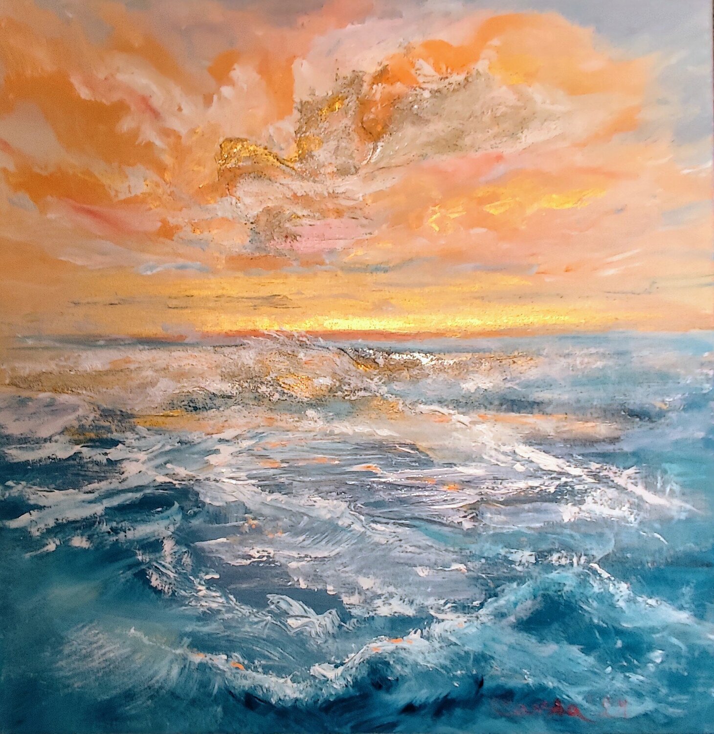 Vacances au bord de la mer Cassia Original painting for sale