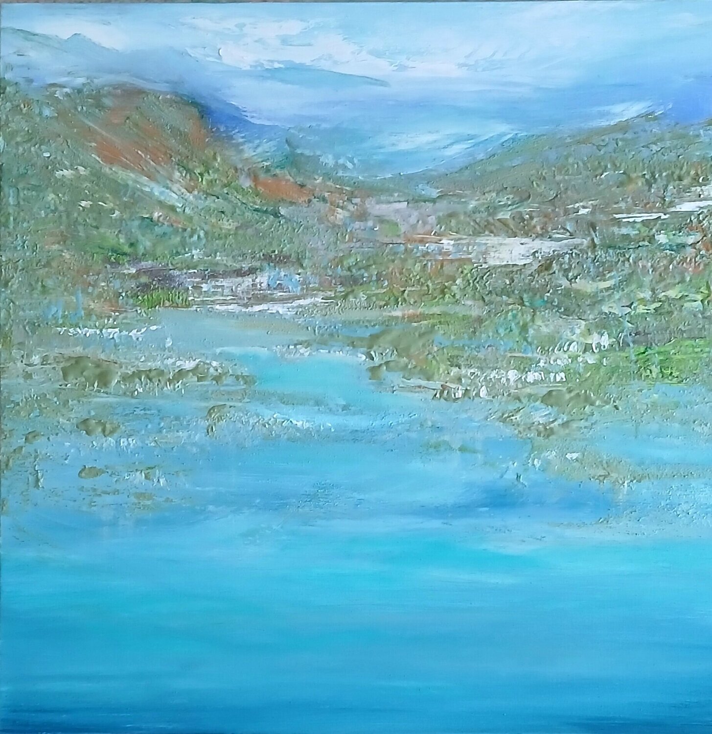 Over the lake of Luzern Cassia Original painting for sale