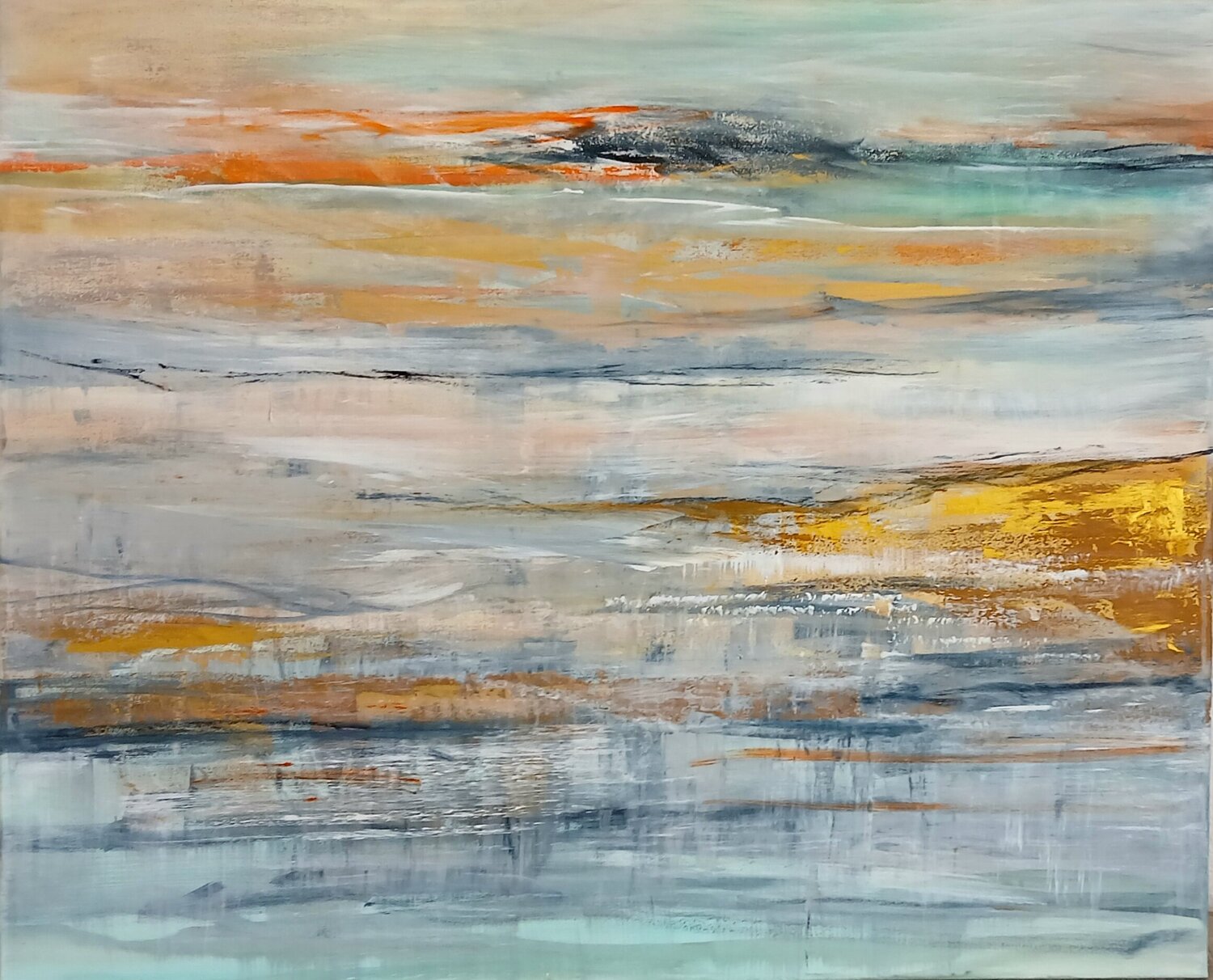 Soft Horizon Cassia Original painting for sale