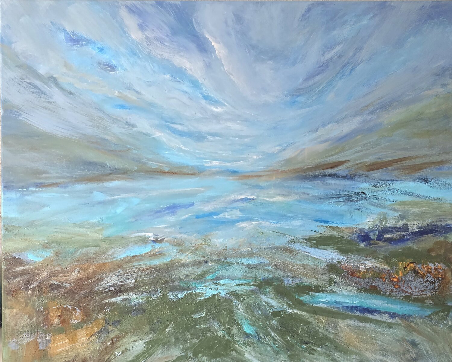 Spring skies Cassia Original painting for sale