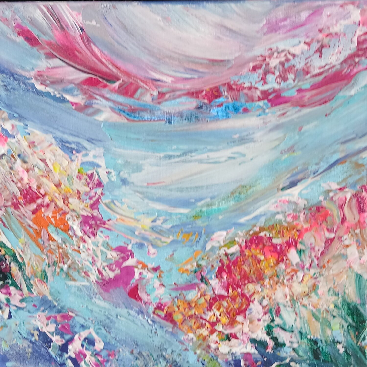 Pink Alps Cassia Original painting for sale