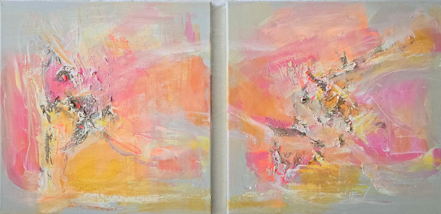 Duo "Blossom" Cassia Original painting for sale