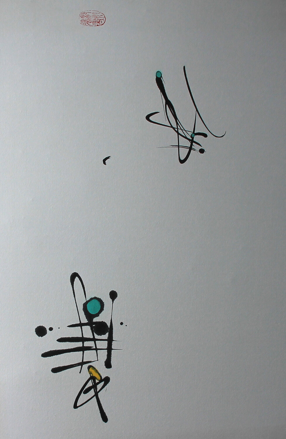The spirituality of thinking Min Zou Original painting for sale