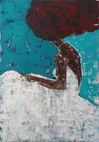 Azur by Eva Hidalgo, Painting for Sale on Select