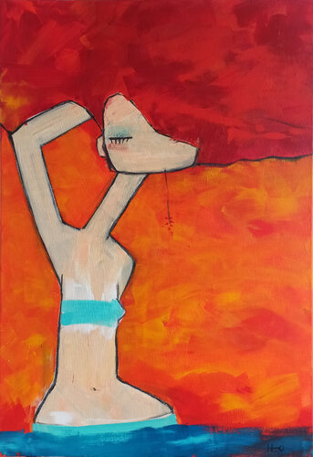 Azafrán by Eva Hidalgo, Painting for Sale on Select