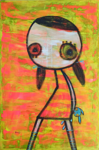 El conejo de la suerte by Eva Hidalgo, Painting for Sale on Select