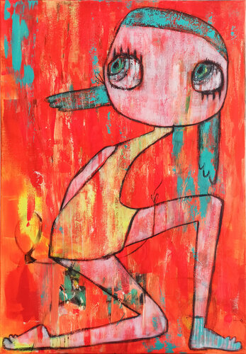 Voy y vengo by Eva Hidalgo, Painting for Sale on Select