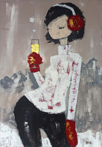 Je pétille by Eva Hidalgo, Painting for Sale on Select