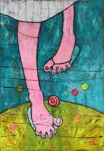 La barrera invisible by Eva Hidalgo, Painting for Sale on Select