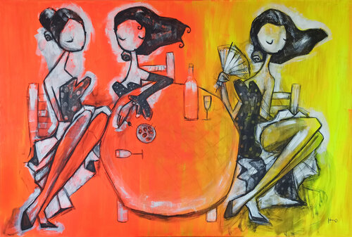 Sevillanas by Eva Hidalgo, Painting for Sale on Select