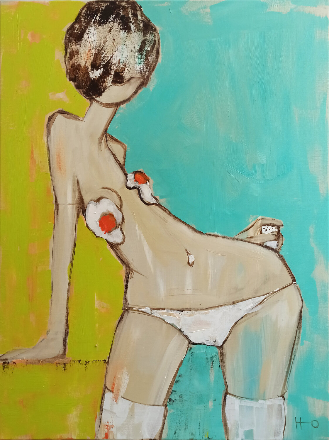 Gema de huevo Eva Hidalgo Original painting for sale