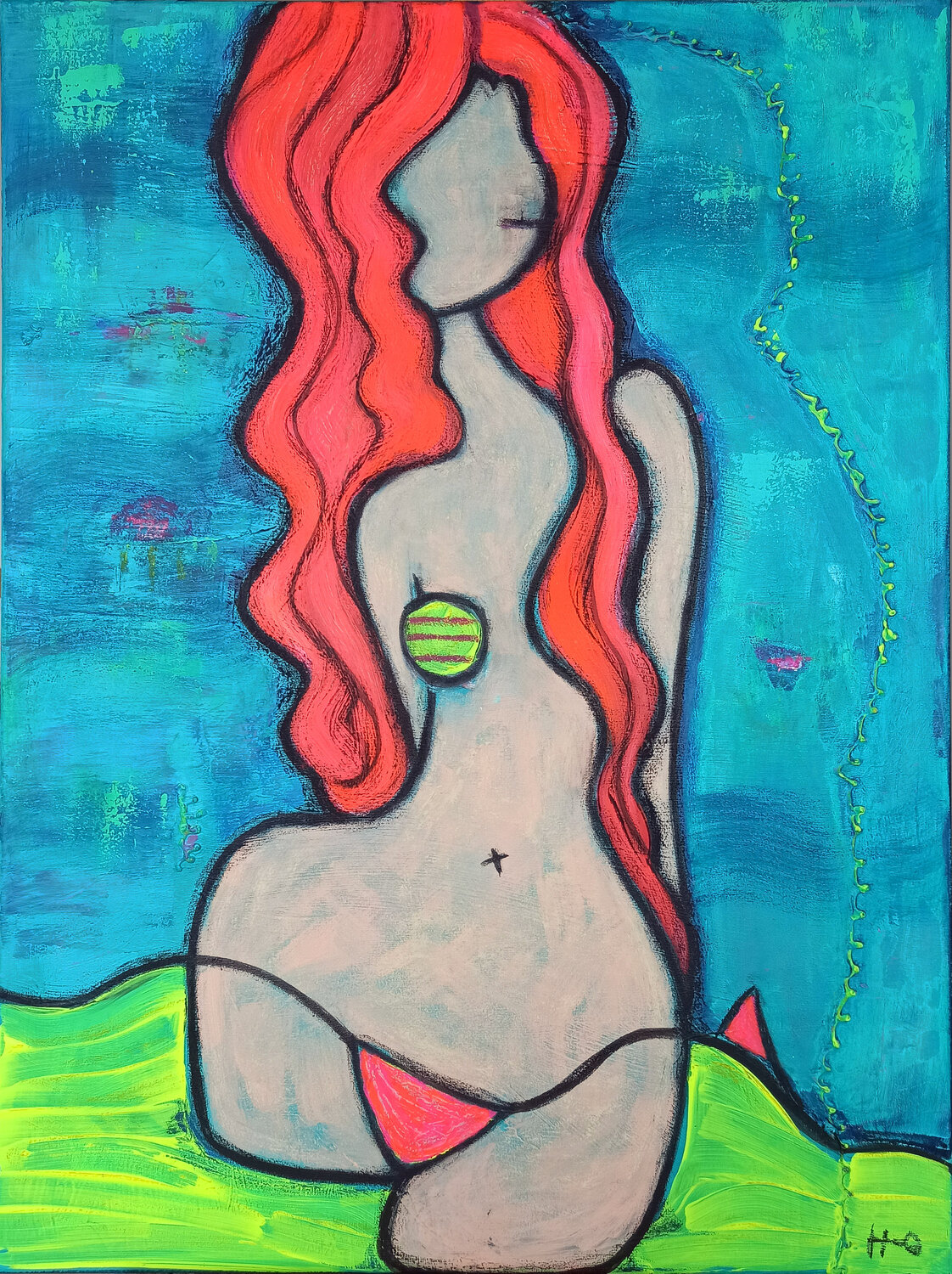 2Ekis1 Eva Hidalgo Original painting for sale
