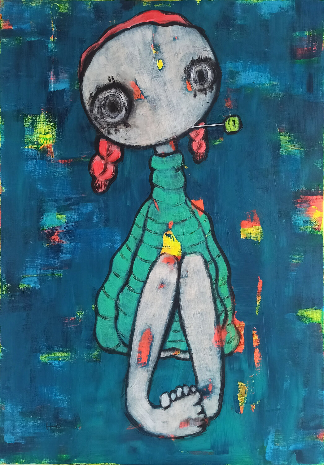 Piedi freddi Eva Hidalgo Original painting for sale