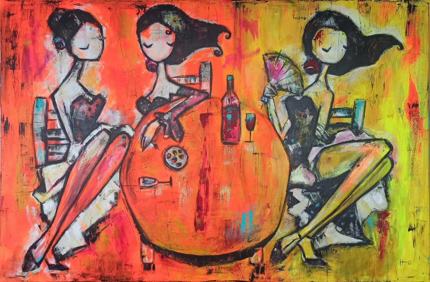 Sevillanas Eva Hidalgo Original painting for sale
