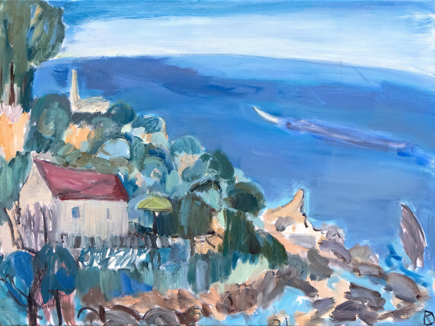 Vista dall'alto. Adriatico Katia Demyanova Original painting for sale