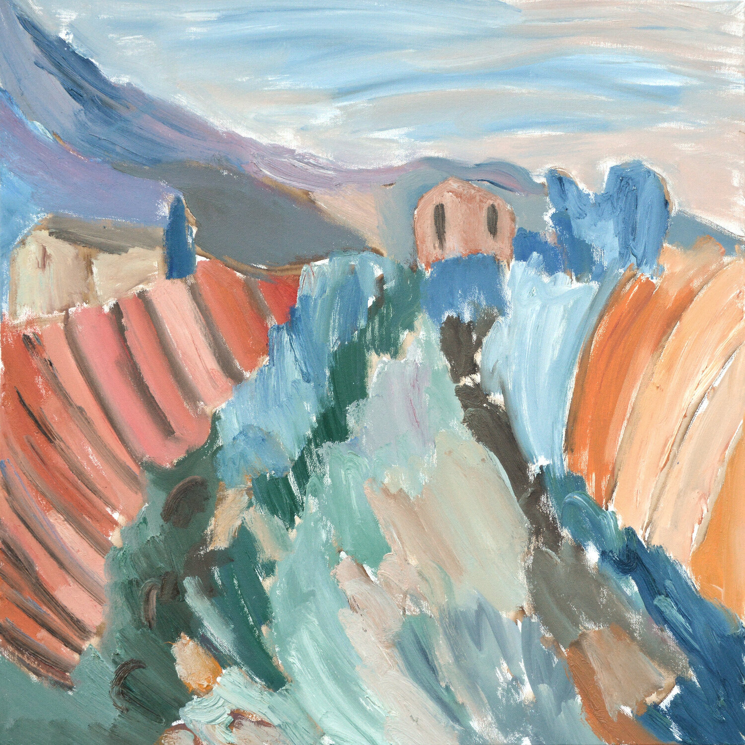 Montagne e cielo Katia Demyanova Original painting for sale