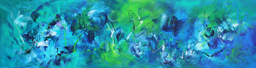 Aqua Dreamscape von Paresh Nrshinga, Malerei kaufen auf Select