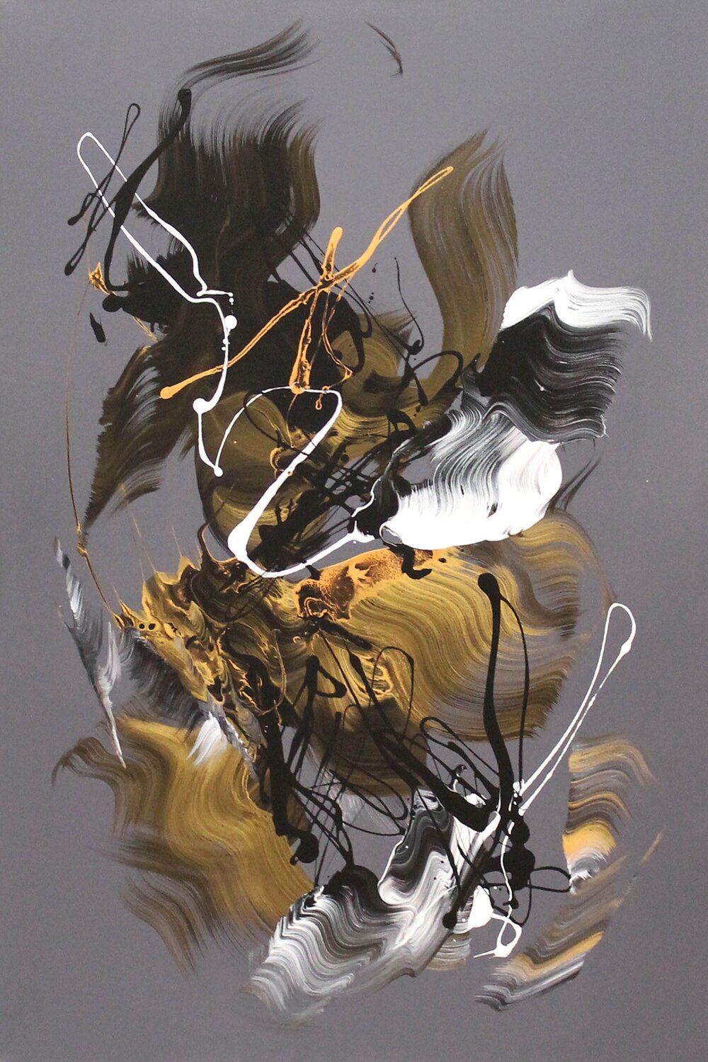 Golden Whispers II Paresh Nrshinga Originalgemälde zu verkaufen