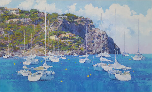 Puerto de Andratx Vs. Mallorca by Alex Hook Krioutchkov, Painting for Sale on Select