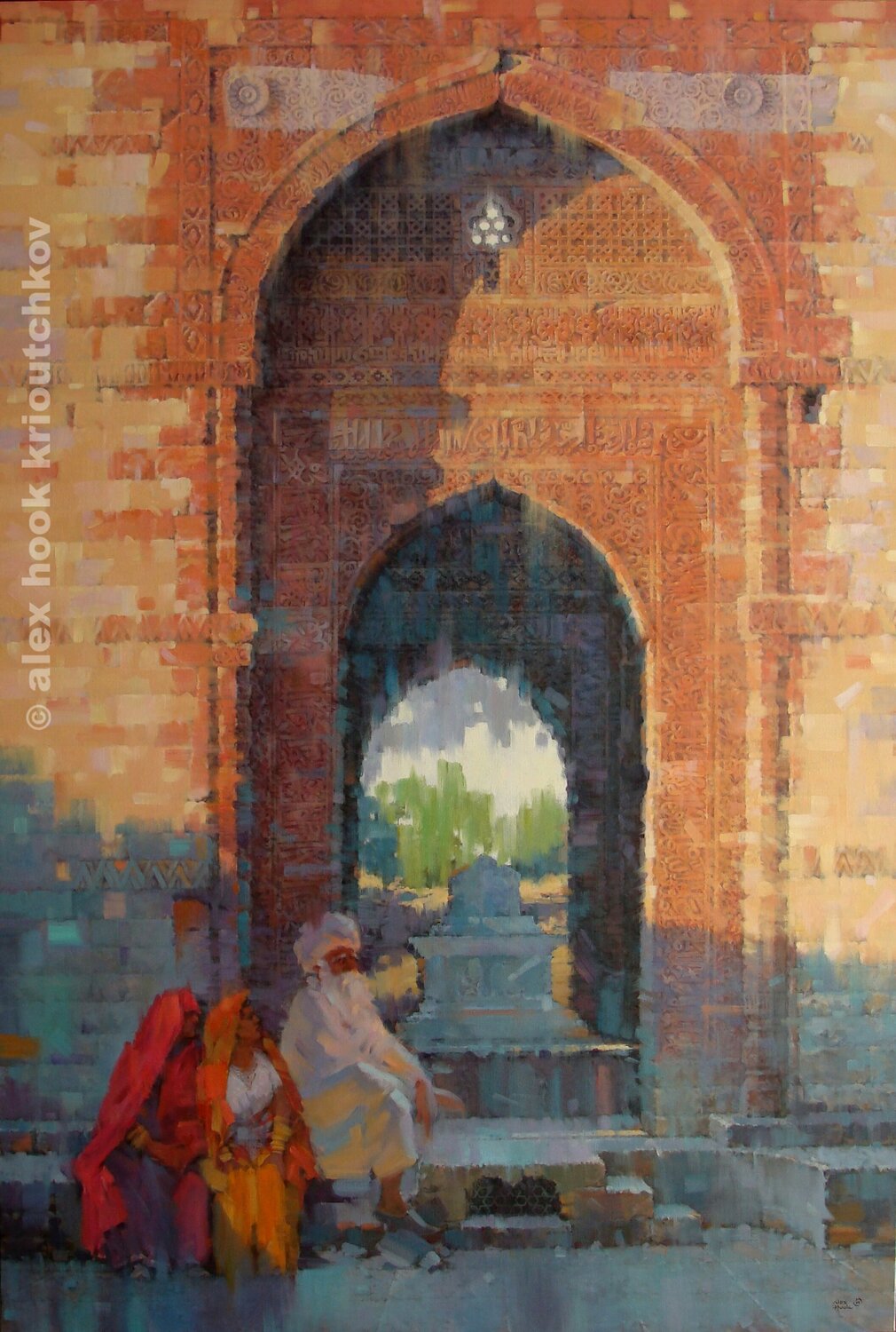 Old Delhi Alex Hook Krioutchkov Original painting for sale