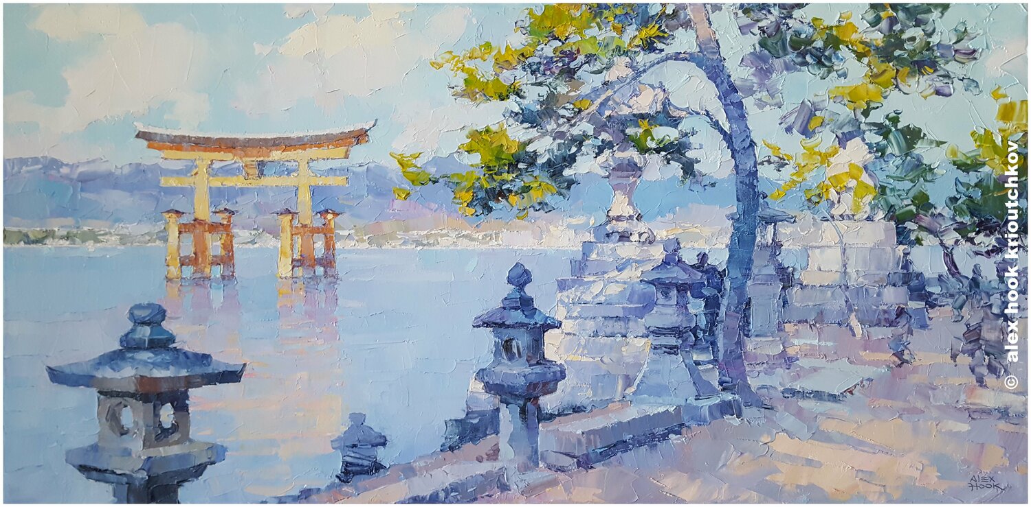 Miyajima IV Alex Hook Krioutchkov Original painting for sale