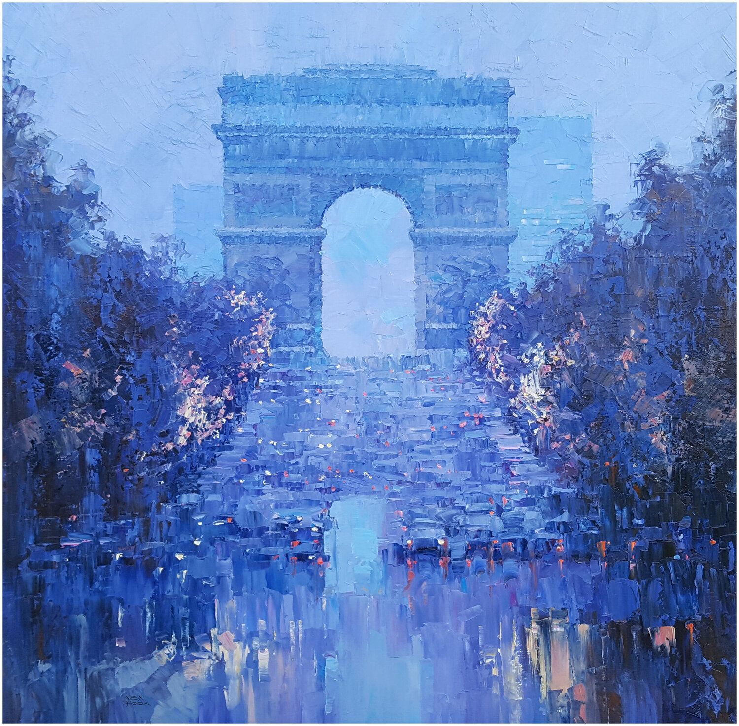 Paris blues IV Alex Hook Krioutchkov Original painting for sale