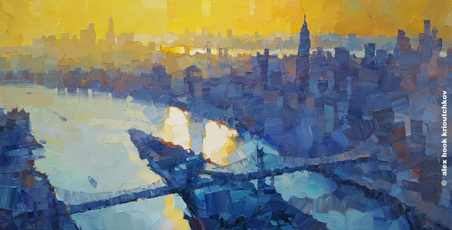 New York XXII Alex Hook Krioutchkov Original painting for sale