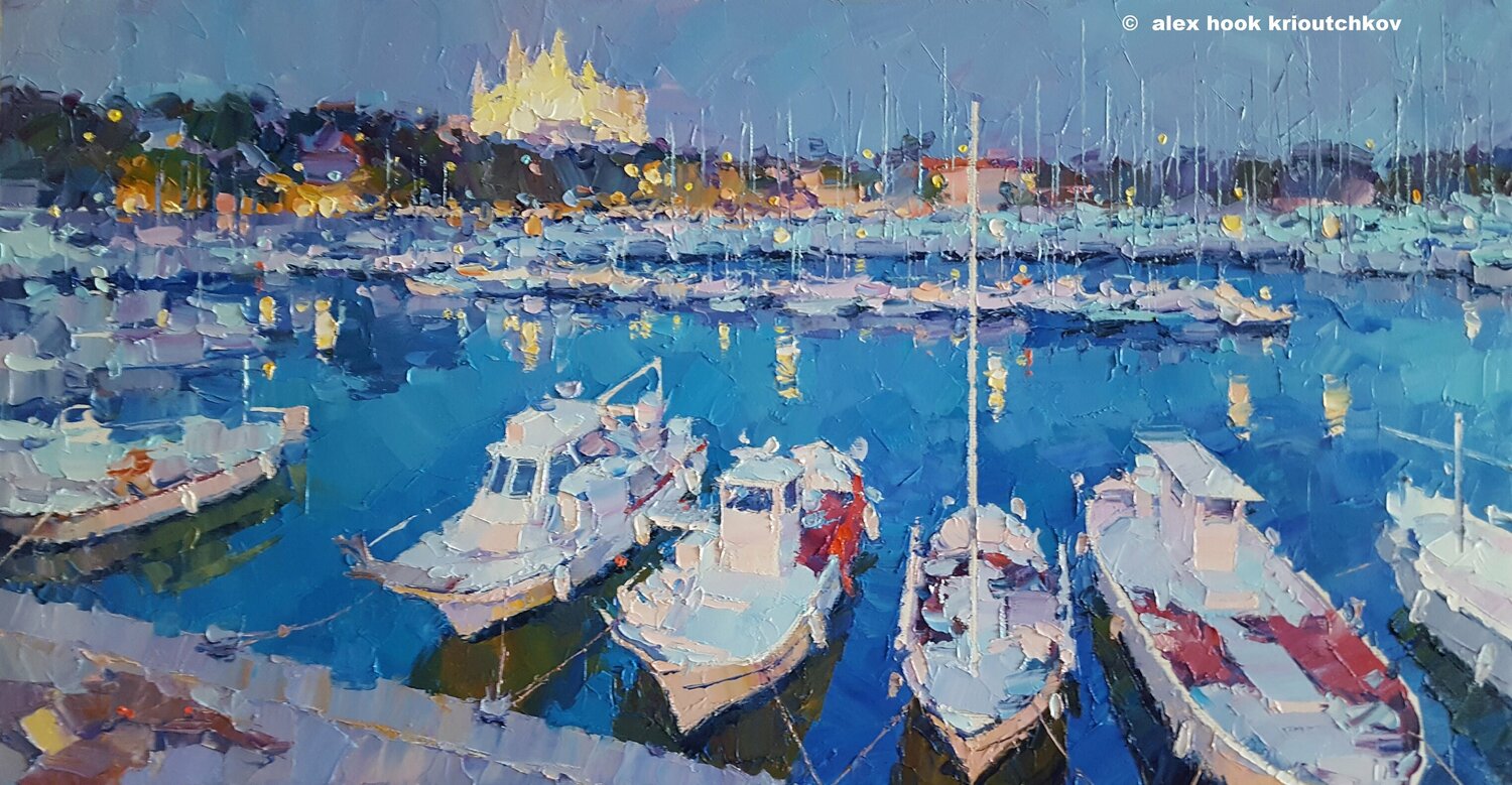 Palma de Mallorca XXV Alex Hook Krioutchkov Original painting for sale