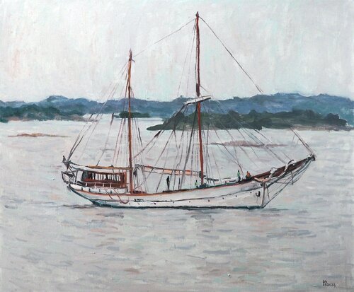 Sailboat by Yuanyuan Liu, Painting for Sale on Select