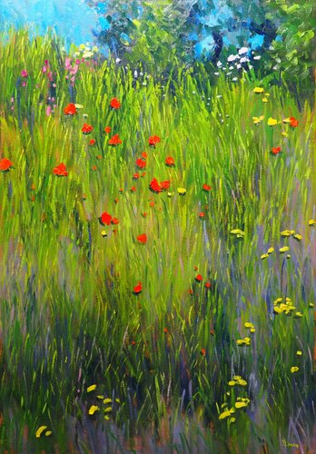 Summer  Landscape by Yuanyuan Liu, Painting for Sale on Select