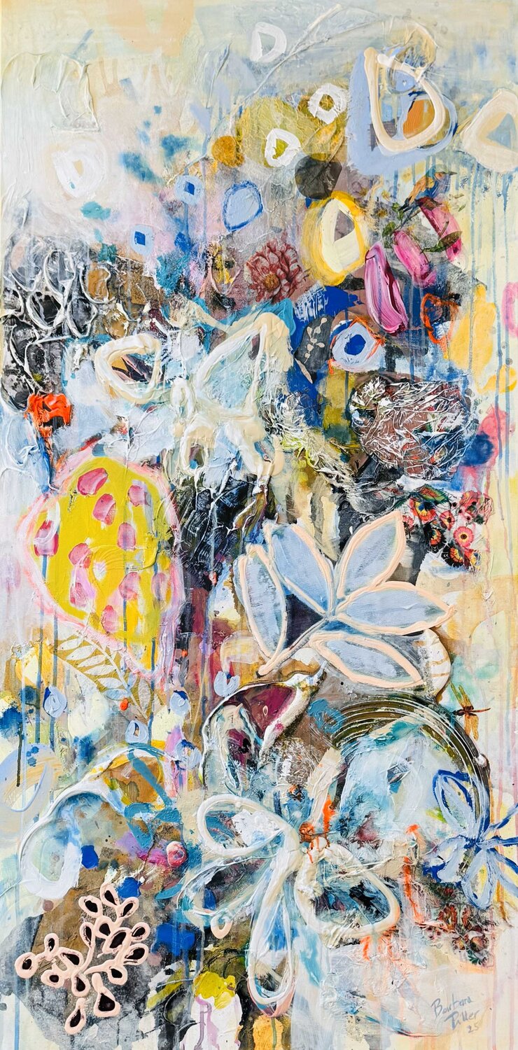 A Garden of Firsts III Barbara Piller Original painting for sale