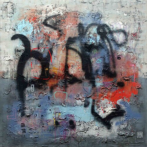 A282 Immersive gestural abstract by Damian Pavlovic by D Pavlovic, Painting for Sale on Select