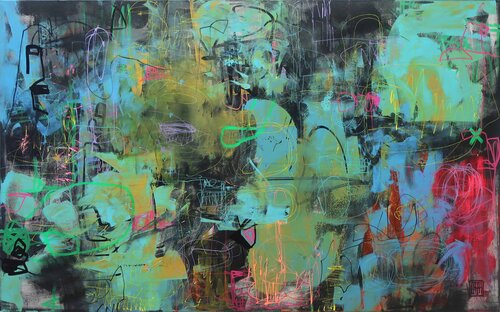 A286 Contemporary Abstract Informalism by Damian Pavlovic by D Pavlovic, Painting for Sale on Select
