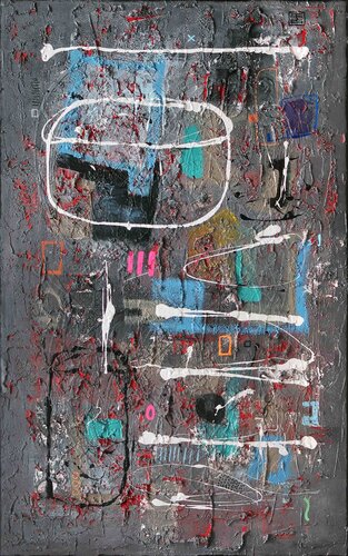 A2382 Contemporary Abstract Informalism by Damian Pavlovic by D Pavlovic, Painting for Sale on Select