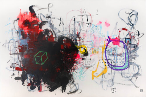 A296 Contemporary Abstract Informalism by Damian Pavlovic by D Pavlovic, Painting for Sale on Select