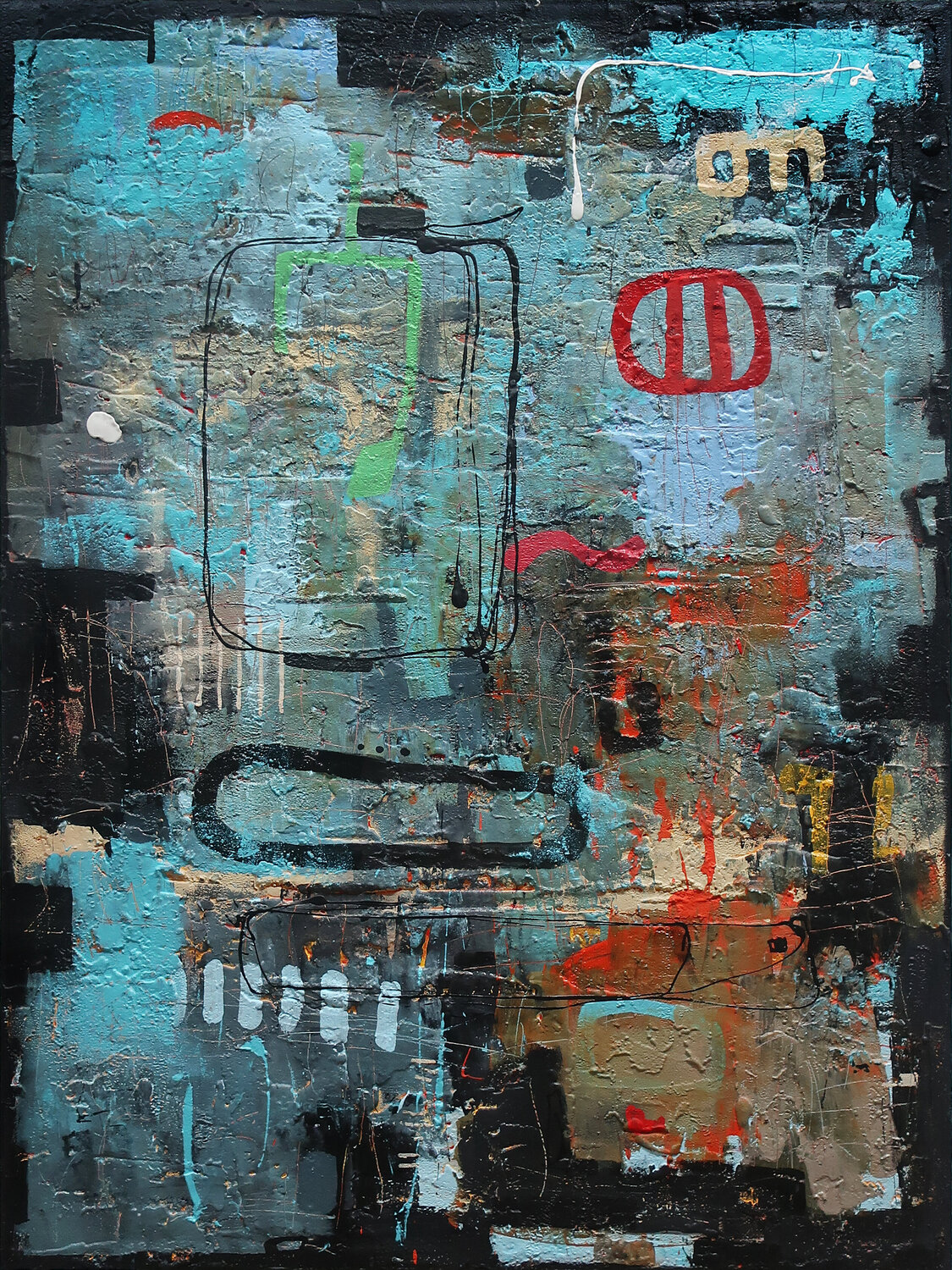 A248 Contemporary Abstract Informalism by Damian Pavlovic D Pavlovic Original painting for sale