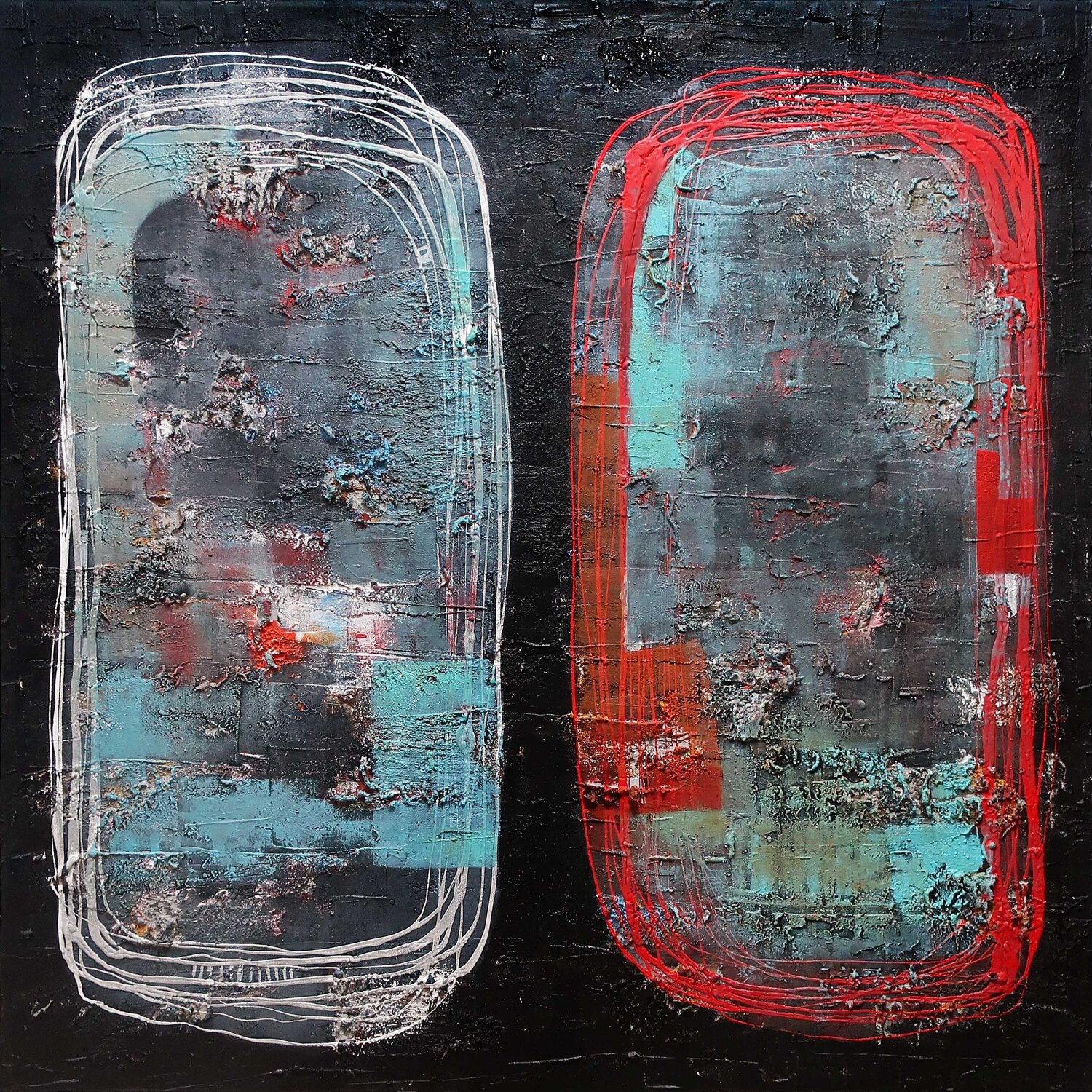 A252 Contemporary Abstract Informalism by Damian Pavlovic D Pavlovic Original painting for sale