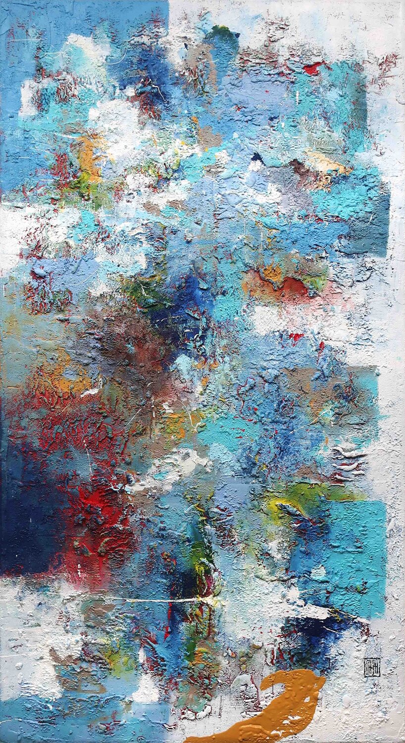 A283 Contemporary Abstract Informalism by Damian Pavlovic D Pavlovic Original painting for sale