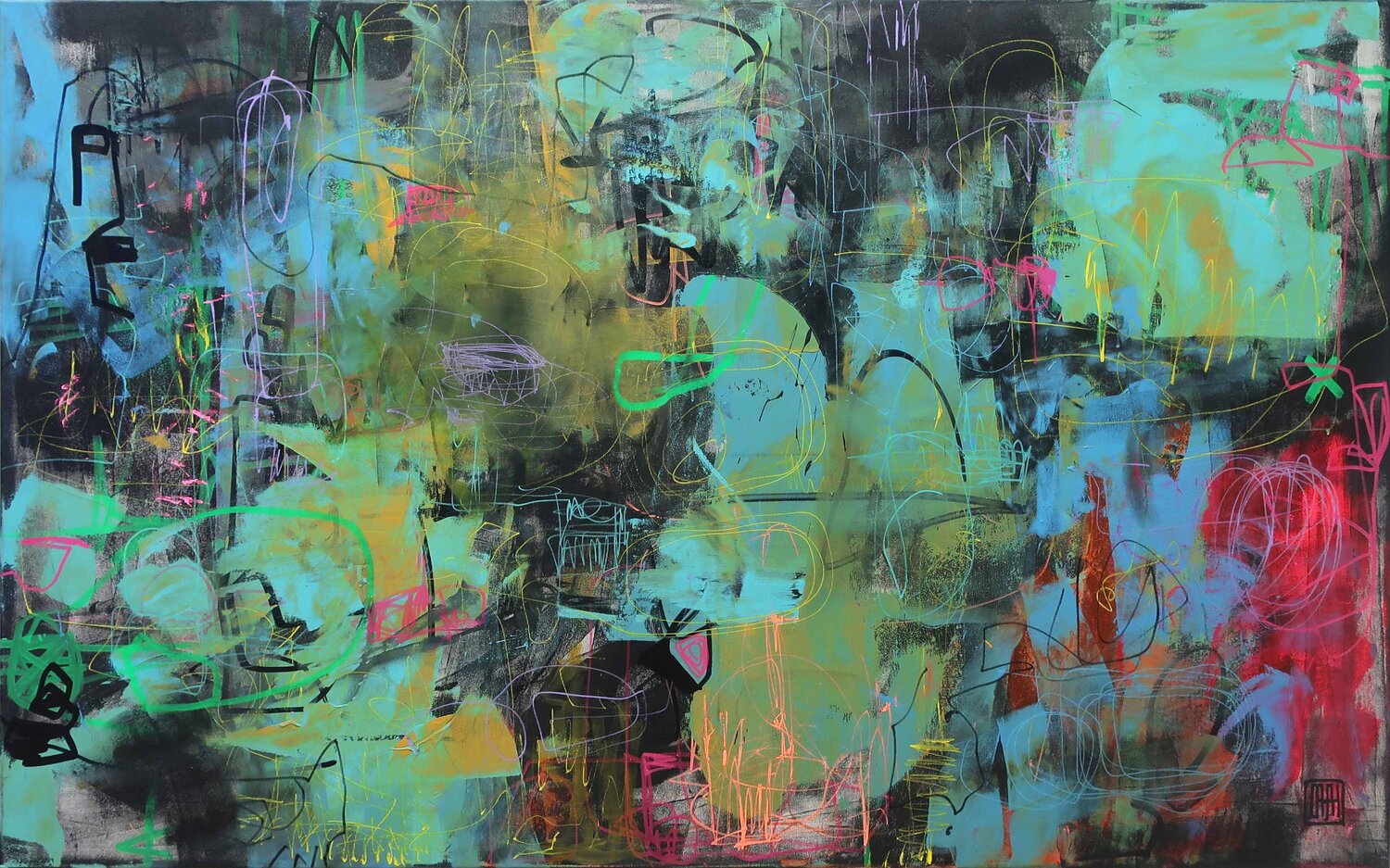 A286 Contemporary Abstract Informalism by Damian Pavlovic D Pavlovic Original painting for sale