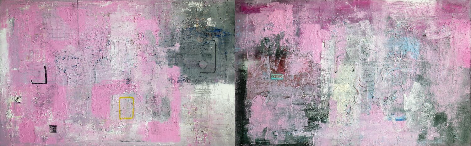 A1260 Contemporary Abstract Informalism by Damian Pavlovic D Pavlovic Original painting for sale