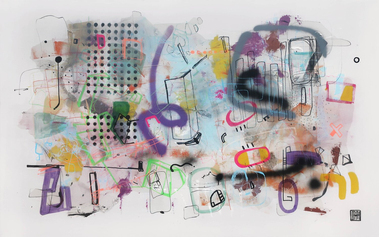 A275 Contemporary Abstract Informalism by Damian Pavlovic D Pavlovic Original painting for sale